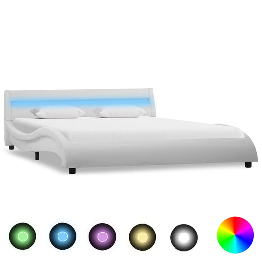 Sengestel Med Led Kunstlæder
