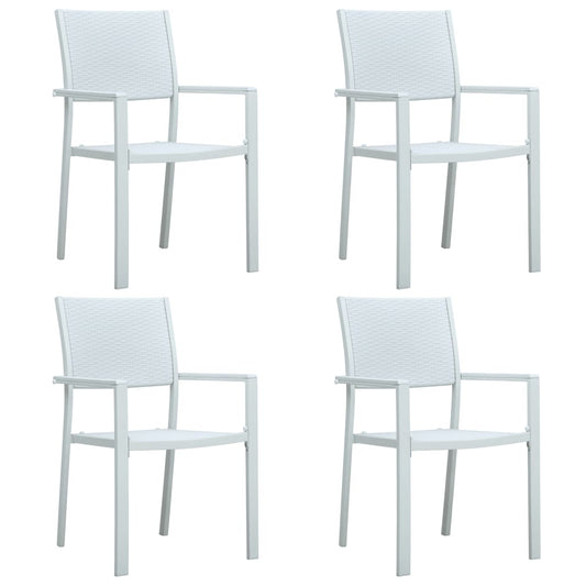 Havestole 4 Stk. Plastik Rattanlook