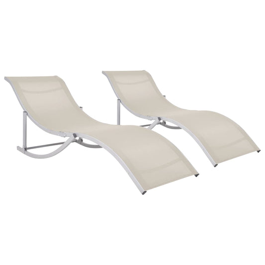Foldbare Liggestole 2 Stk. Textilene Farvet