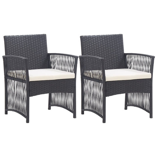 Havestole Med Hynder 2 Stk. Polyrattan