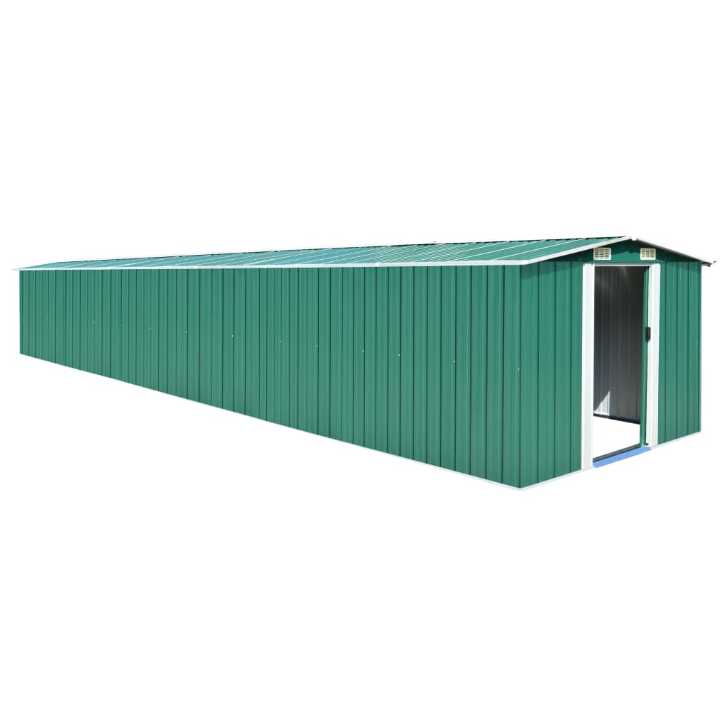 Haveskur 257X779X181 Cm Galvaniseret Stål Grøn