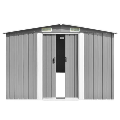 Haveskur 257X990X181 Cm Galvaniseret Stål Grå
