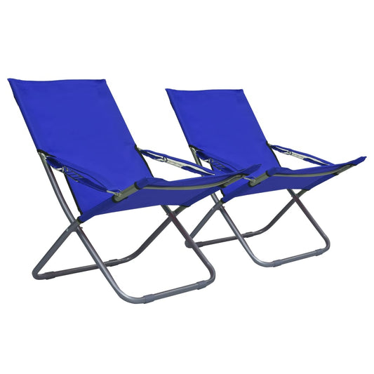 Foldbare Strandstole 2 Stk. Stof