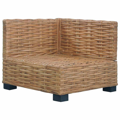 Hjørnesofa Med Hynder Naturlig Rattan
