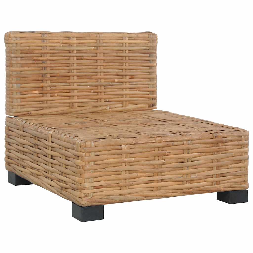 Sofa Uden Armlæn Med Hynder Naturlig Rattan