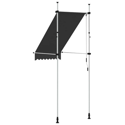 Foldemarkise Manuel Betjening 100 Cm Antracitgrå - Billede 4