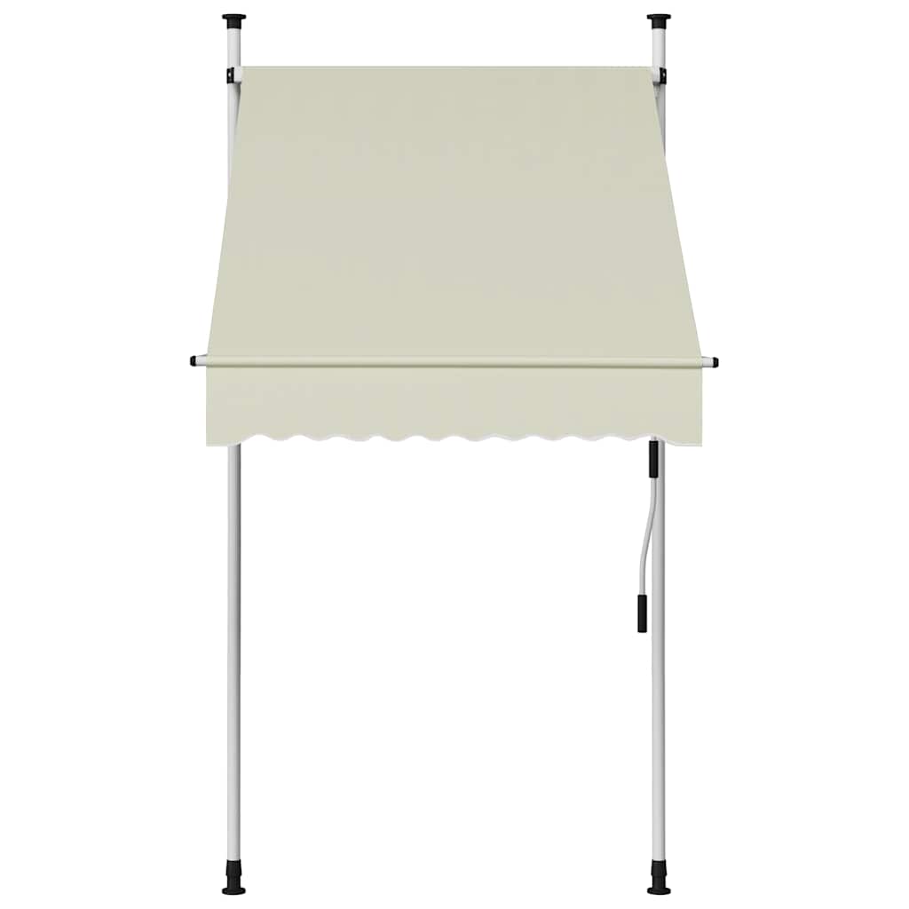 Foldemarkise Med Manuel Betjening 100 Cm Cremefarvet - Billede 2