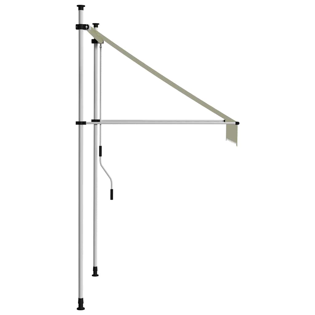Foldemarkise Med Manuel Betjening 100 Cm Cremefarvet - Billede 3