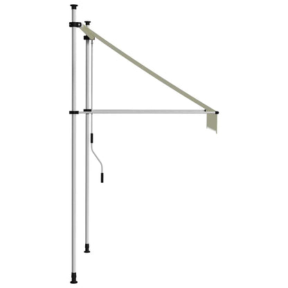 Foldemarkise Med Manuel Betjening 100 Cm Cremefarvet - Billede 3
