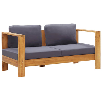 Havesofa 140 Cm Med Hynder Massivt Akacietræ