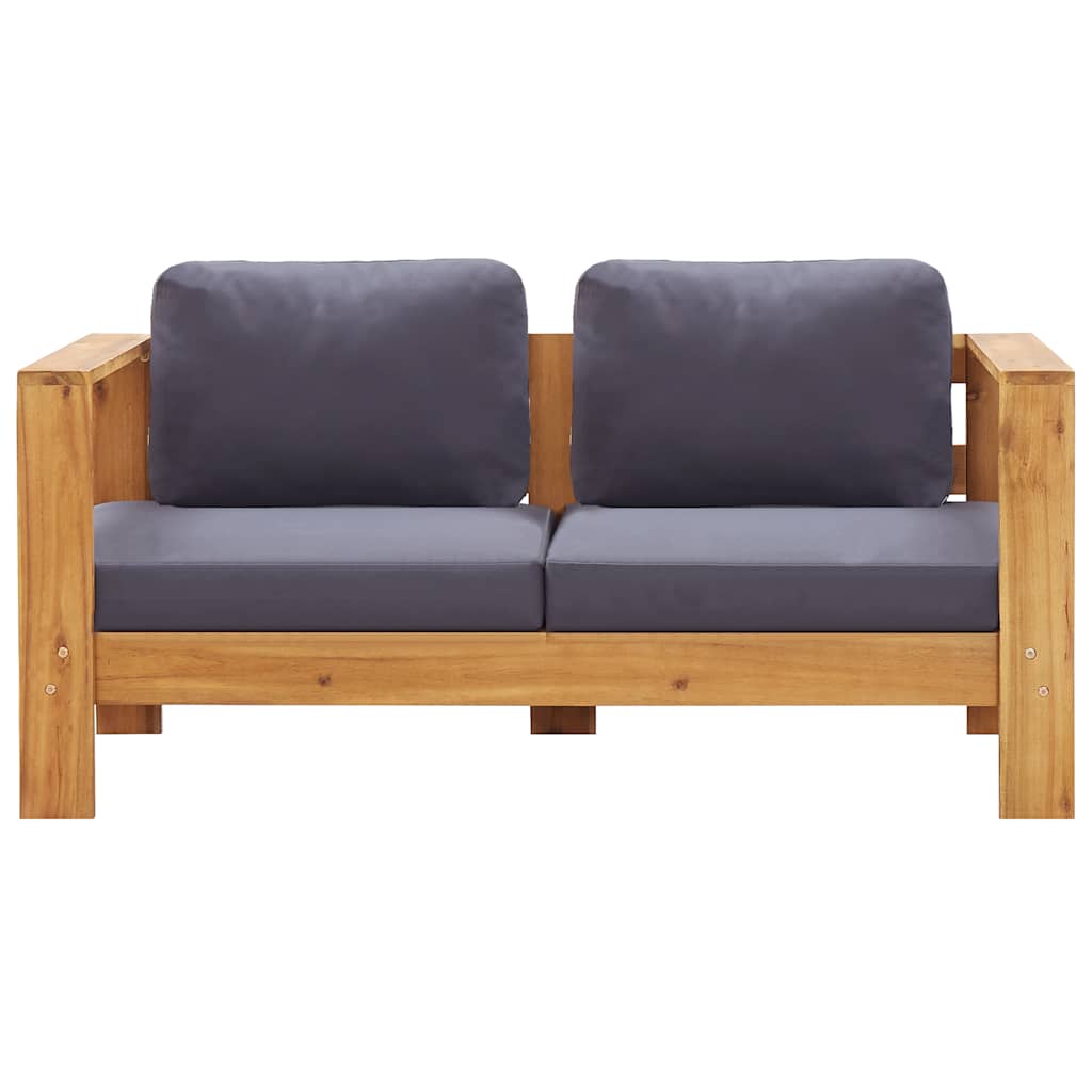 Havesofa 140 Cm Med Hynder Massivt Akacietræ