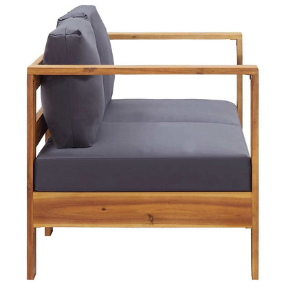 Havesofa 140 Cm Med Hynder Massivt Akacietræ