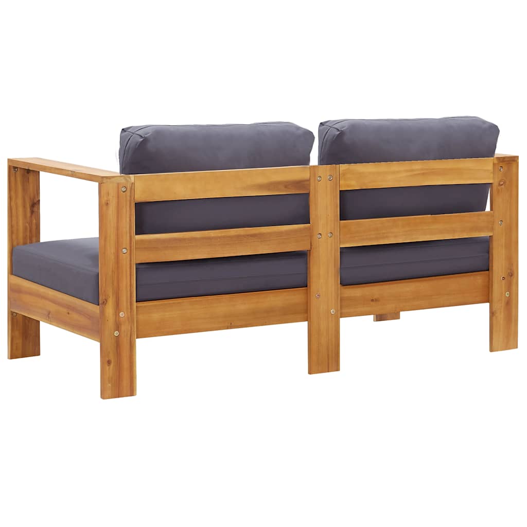 Havesofa 140 Cm Med Hynder Massivt Akacietræ