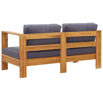Havesofa 140 Cm Med Hynder Massivt Akacietræ