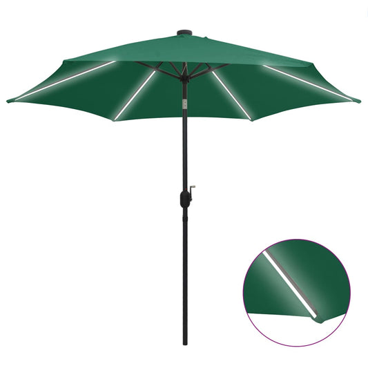Parasol Med Led-Lys Og Aluminiumsstang 300 Cm