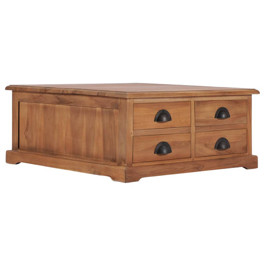 Sofabord 68 X 68 X 30 Cm Massivt Teaktræ