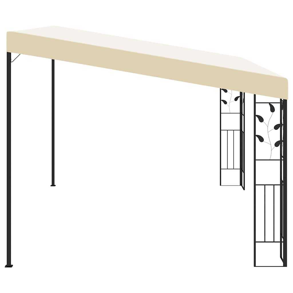 Vægmonteret Pavillon 4x3x2,5 M Cremefarvet - Billede 4