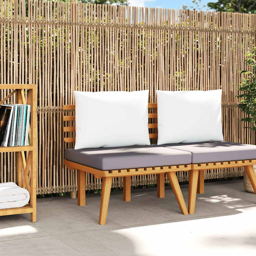 Havesofa Midtermodul Med Hynder Massivt Akacietræ