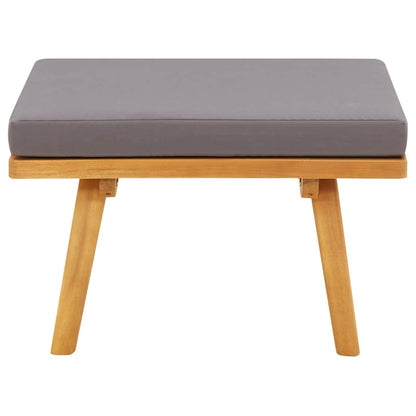Havefodskammel Med Hynde 60x60x29 Cm Massivt Akacietræ