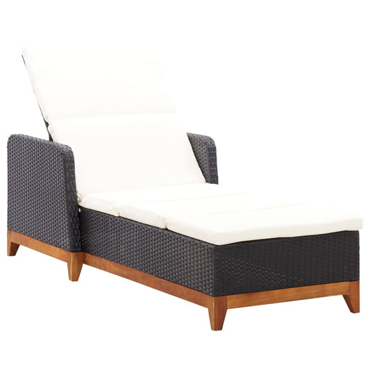 Liggestol Polyrattan Og Massivt Akacietræ