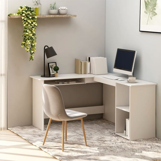 L-Formet Skrivebord 120X140X75 Cm Konstrueret Træ