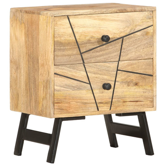 Sengebord 40X30X50 Cm Massivt Mangotræ