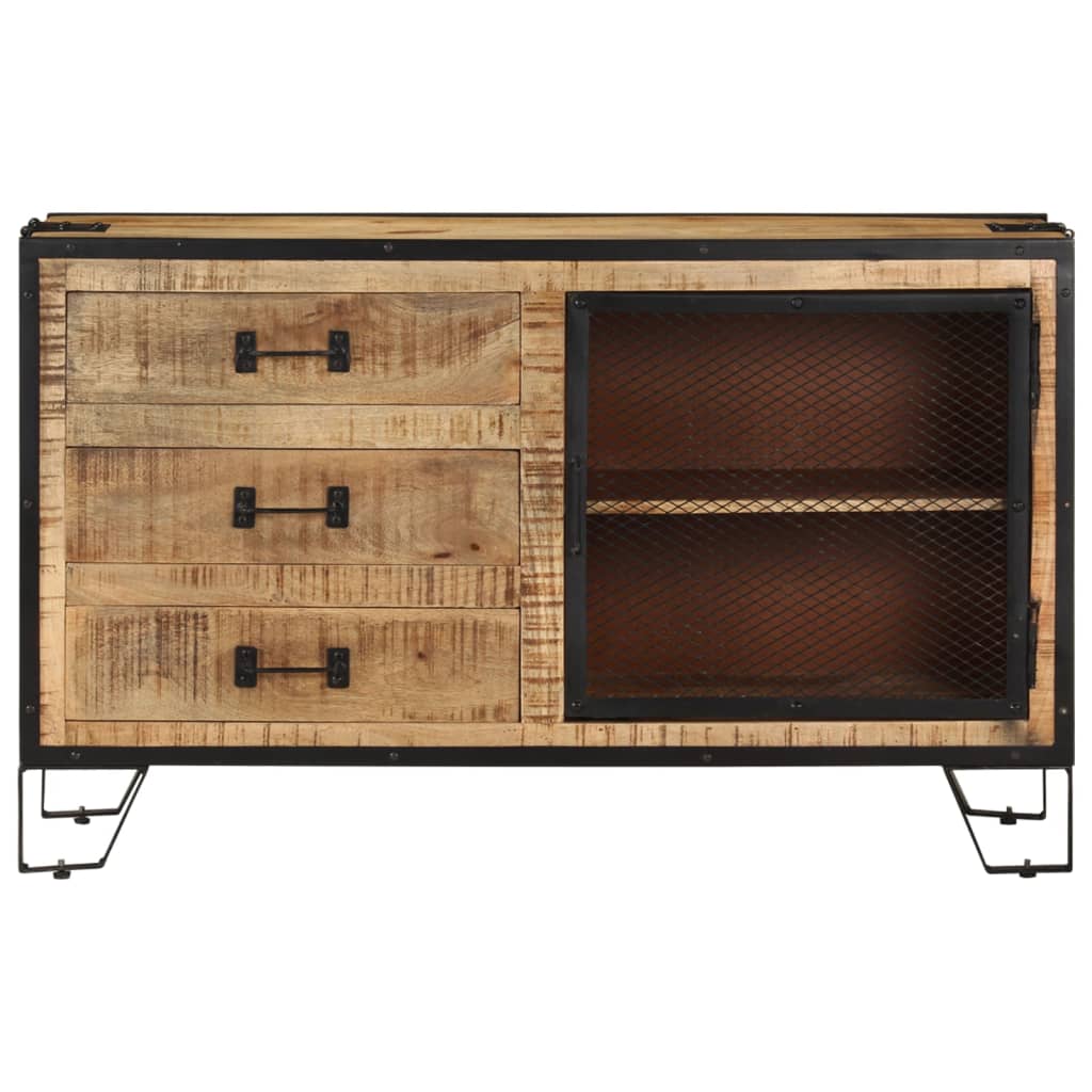 Skænk 100x31x60 Cm Massivt Ru Mangotræ - Billede 2