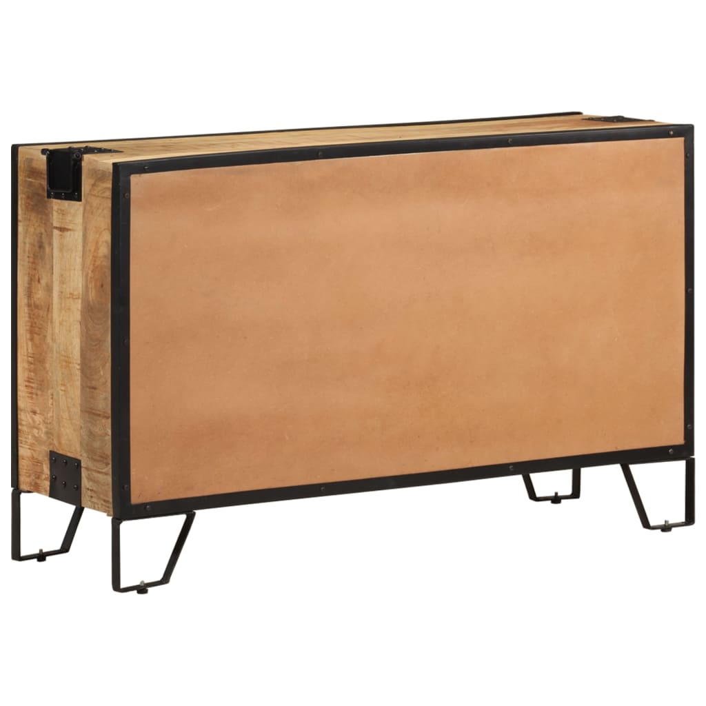 Skænk 100x31x60 Cm Massivt Ru Mangotræ - Billede 5