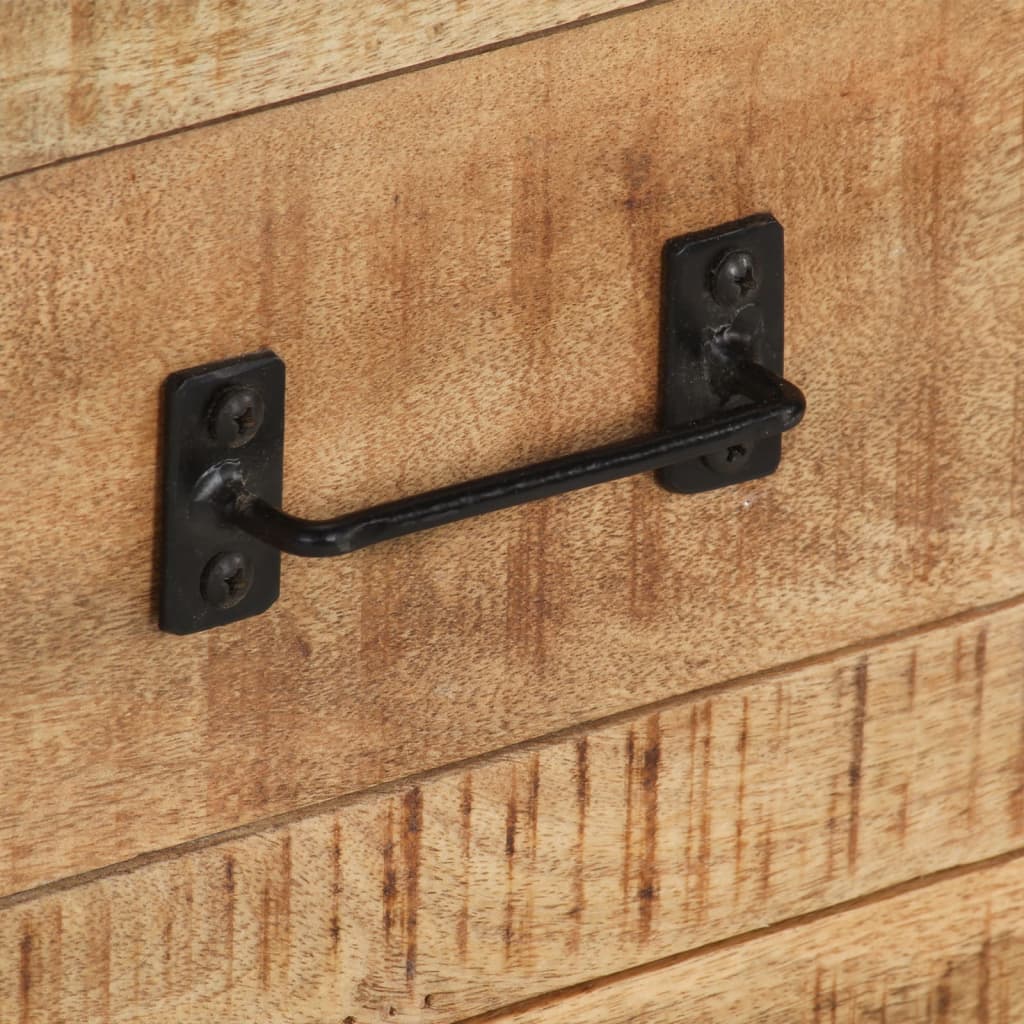Skænk 100x31x60 Cm Massivt Ru Mangotræ - Billede 7