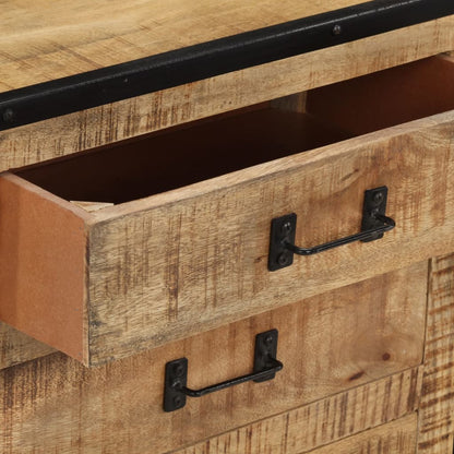 Skænk 100x31x60 Cm Massivt Ru Mangotræ - Billede 8