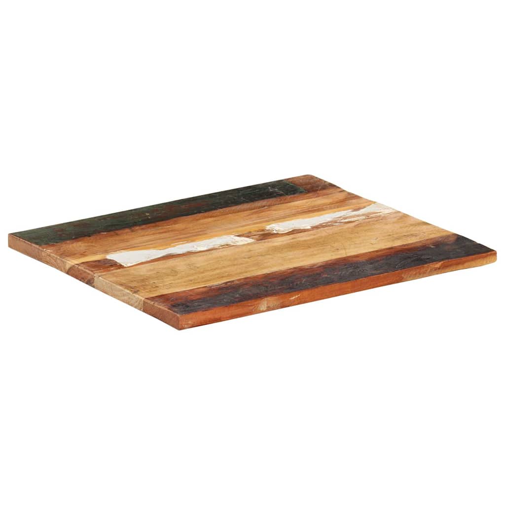 Bordplade 60x70 Cm 25-27 Mm Rektangulær Massivt Genbrugstræ - Billede 4