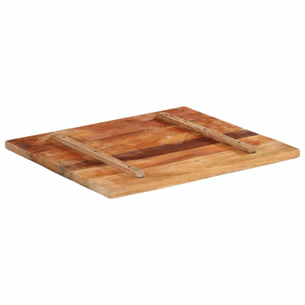 Bordplade 60x70 Cm 25-27 Mm Rektangulær Massivt Genbrugstræ - Billede 5