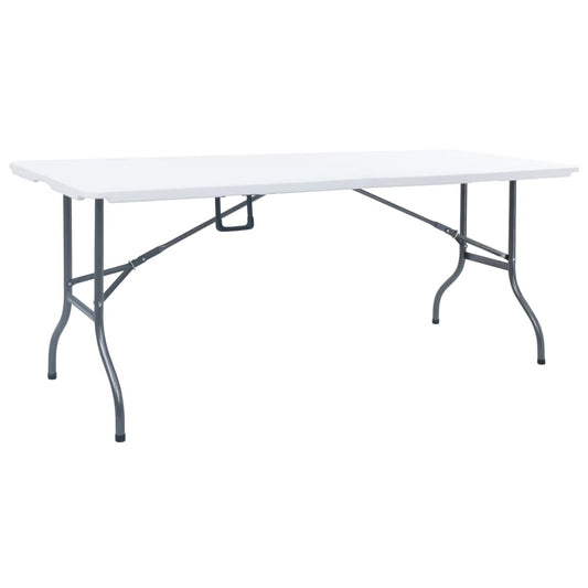 Foldbart Havebord 180 X 75 X 74 Cm Hdpe Hvid