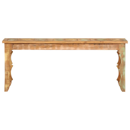 Bænk 110x35x45 Cm Massivt Genbrugstræ - Billede 2