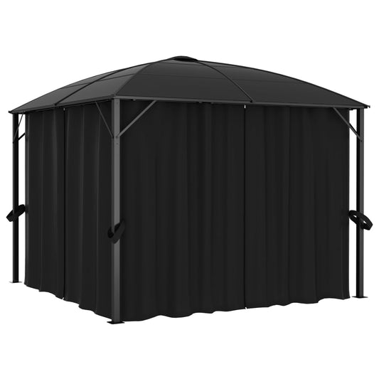 Pavillon Med Gardiner 300X300X265 Cm Antracitgrå