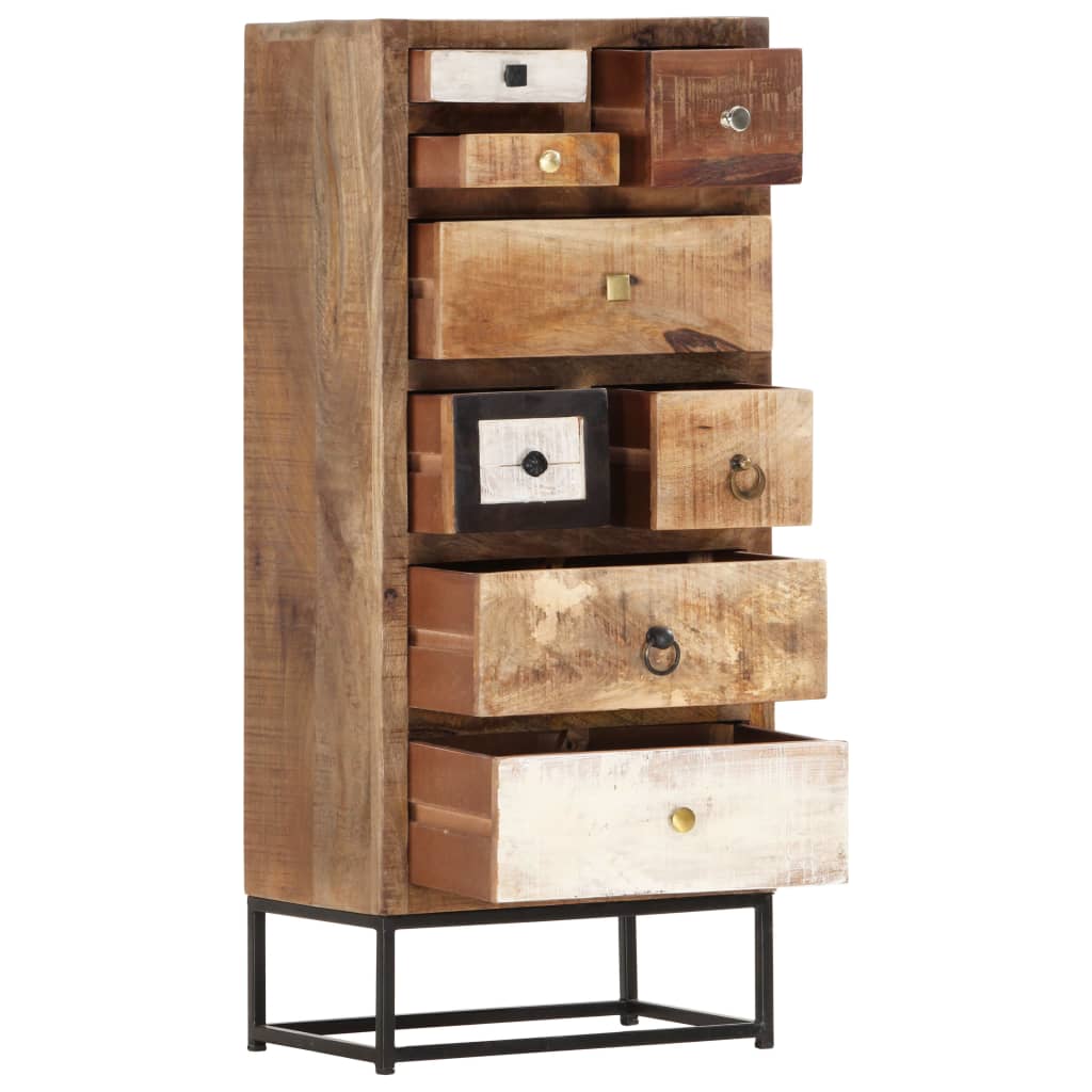 Kommode 45x30x105 Cm Massivt Genbrugstræ - Billede 2