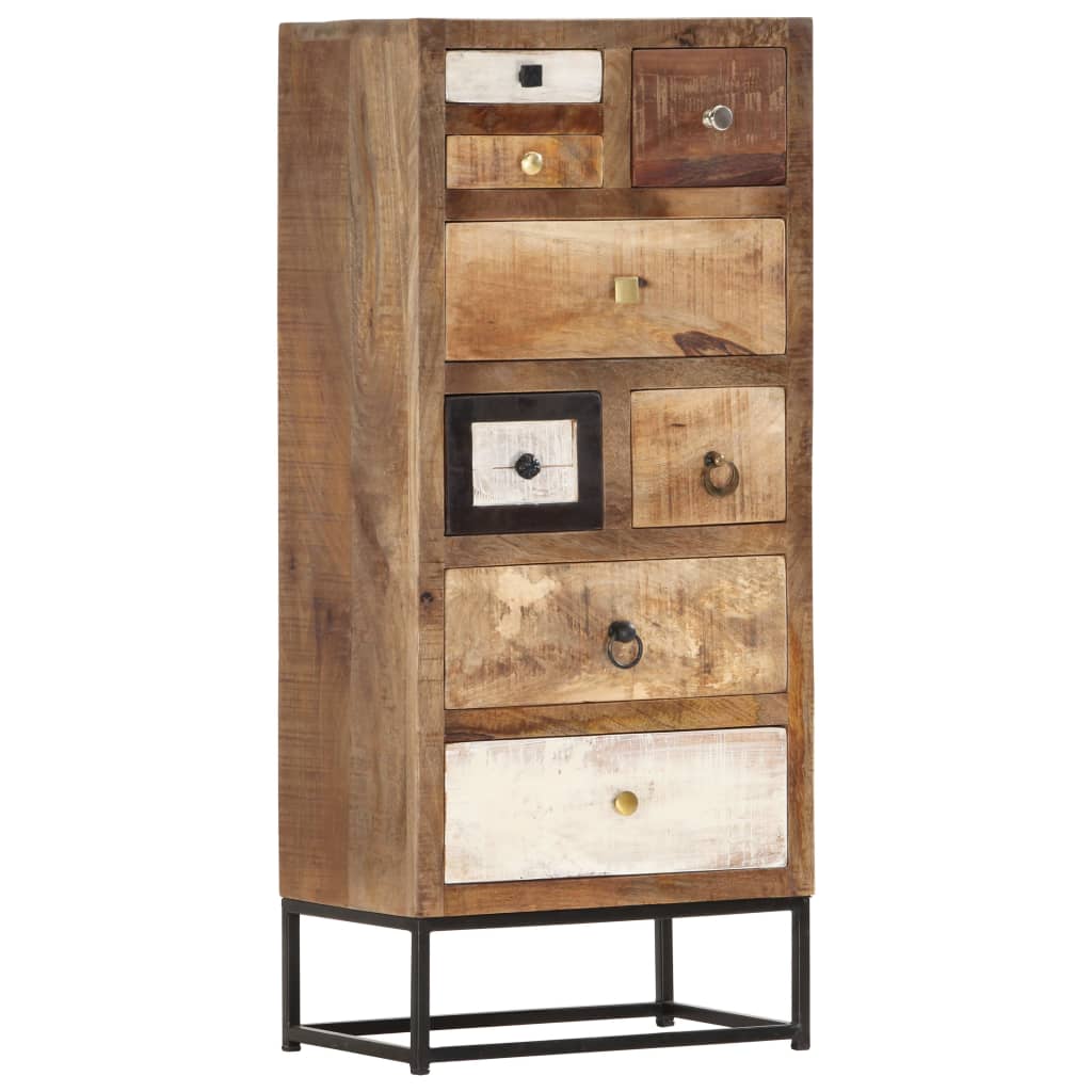 Kommode 45x30x105 Cm Massivt Genbrugstræ - Billede 11