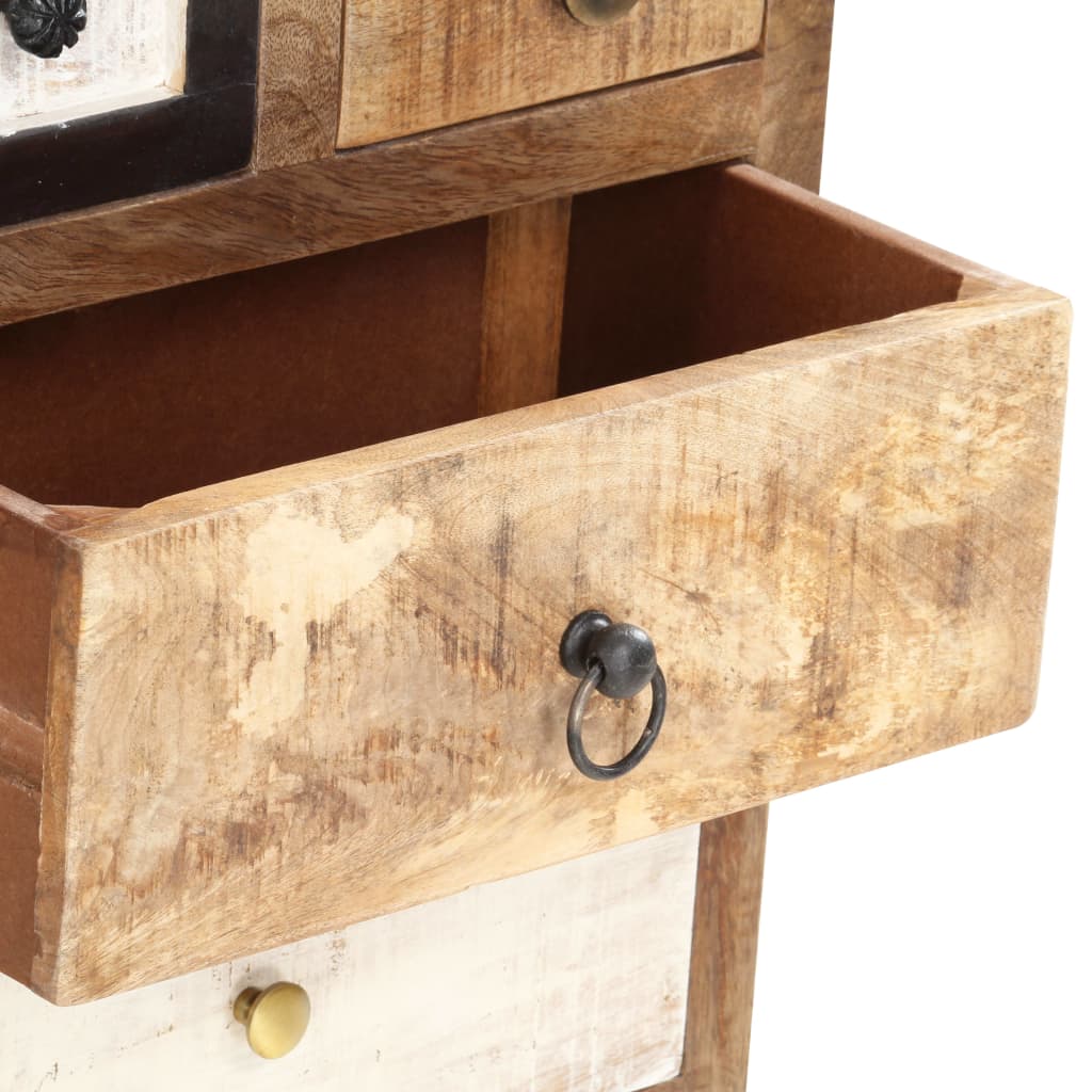 Kommode 45x30x105 Cm Massivt Genbrugstræ - Billede 4