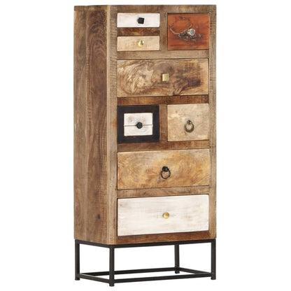 Kommode 45x30x105 Cm Massivt Genbrugstræ - Billede 9