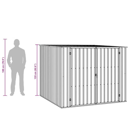 Haveskur 195x198x159 Cm Galvaniseret Stål - Billede 12