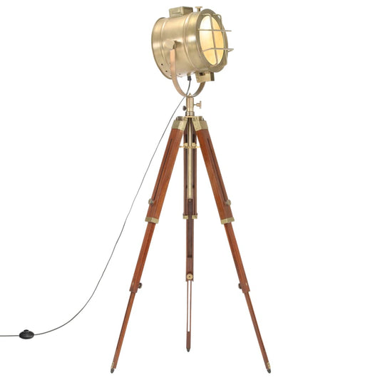 Gulvlampe Med Trefod 165 Cm Massivt Mangotræ