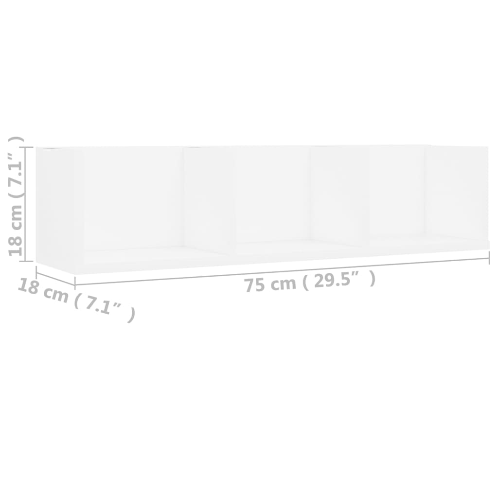 Cd-Reol 75X18X18 Cm Konstrueret Træ