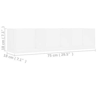 Cd-Reol 75X18X18 Cm Konstrueret Træ