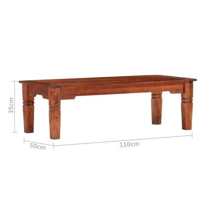 Sofabord 110x50x35 Cm Massivt Akacietræ - Billede 6