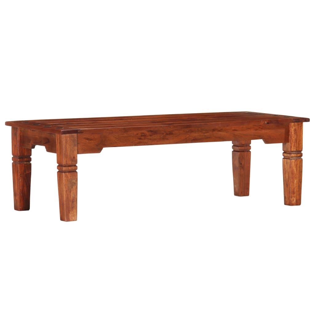 Sofabord 110x50x35 Cm Massivt Akacietræ - Billede 10