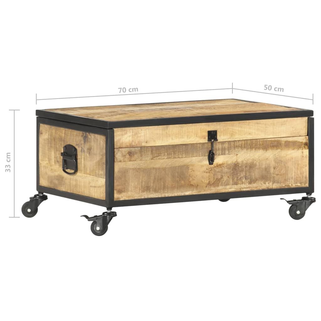 Sofabord 70x50x33 Cm Massivt Mangotræ - Billede 7