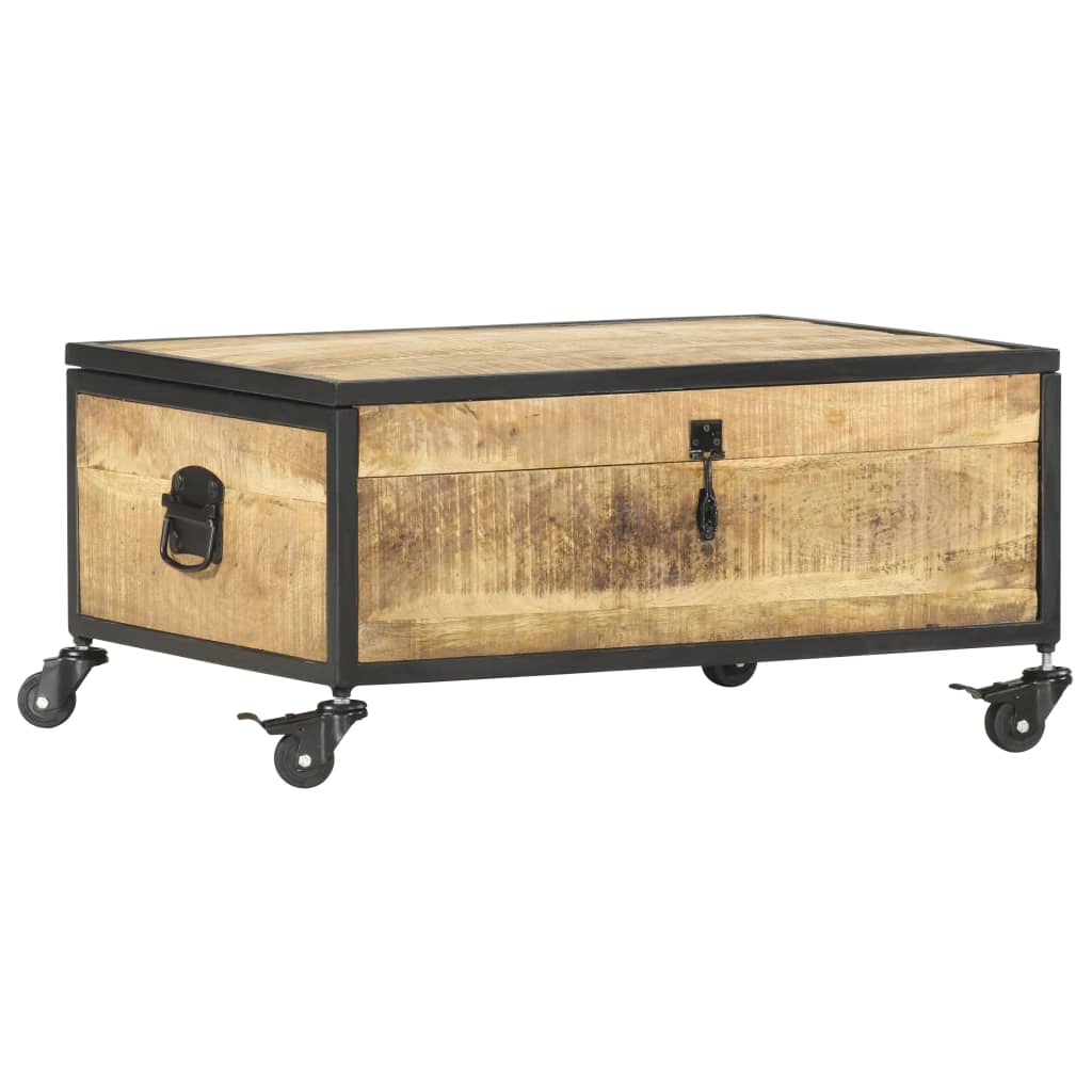 Sofabord 70x50x33 Cm Massivt Mangotræ - Billede 9