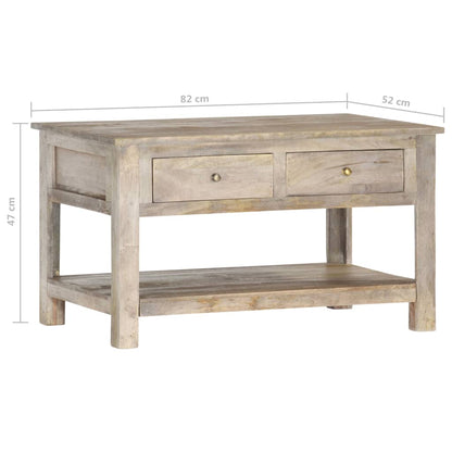 Sofabord 82X52X47 Cm Massivt Mangotræ