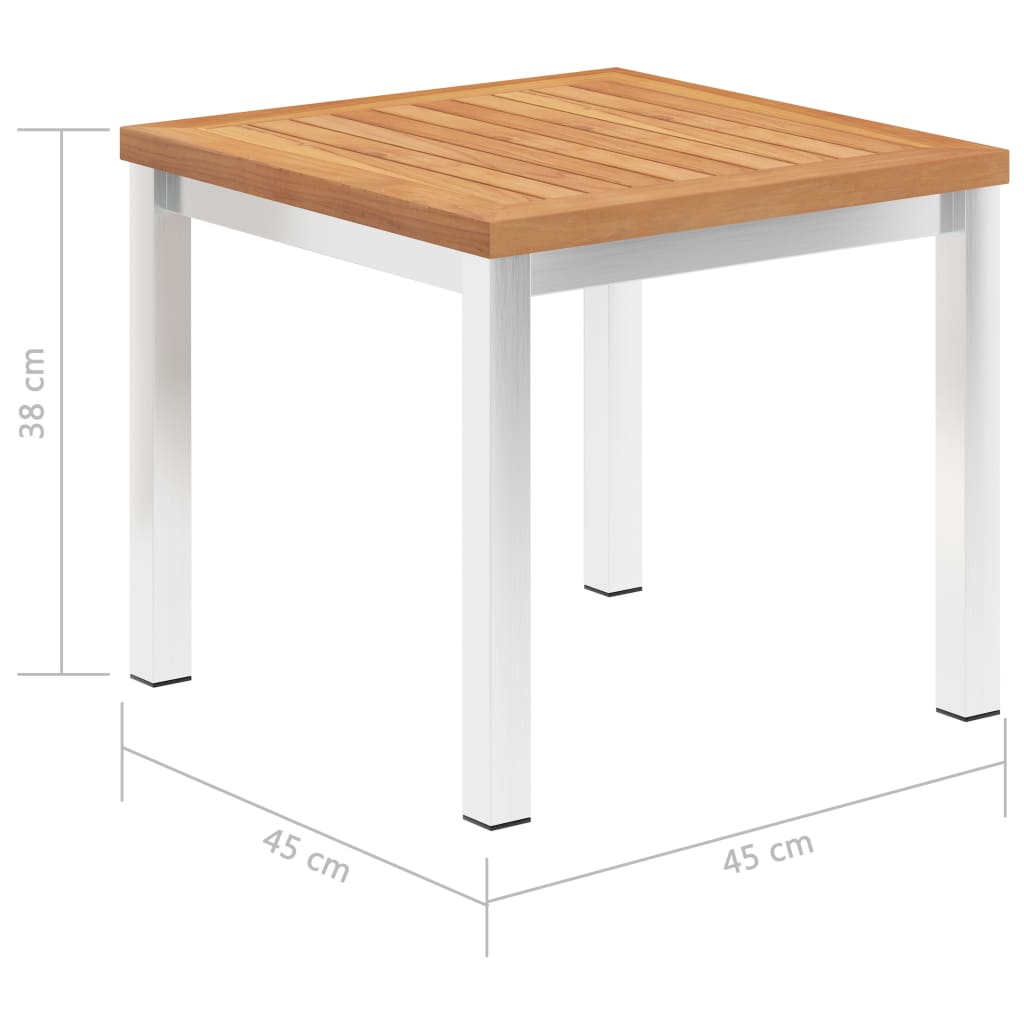 Havebord 45X45X38 Cm Og Rustfrit Stål