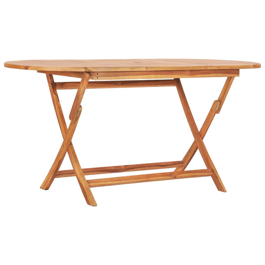 Foldbart Havebord 160X80X75 Cm Massivt Teaktræ